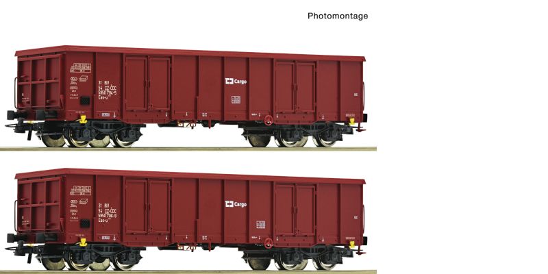 Set nákladný vagón Eas ČD 2x [H0]