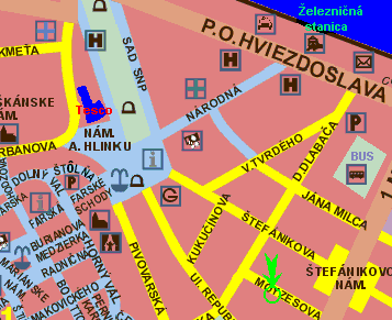 mapa k predajni